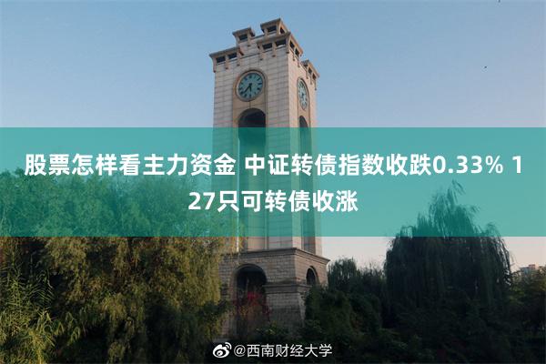 股票怎样看主力资金 中证转债指数收跌0.33% 127只可转债收涨