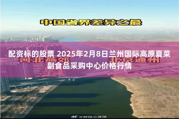 配资标的股票 2025年2月8日兰州国际高原夏菜副食品采购中心价格行情