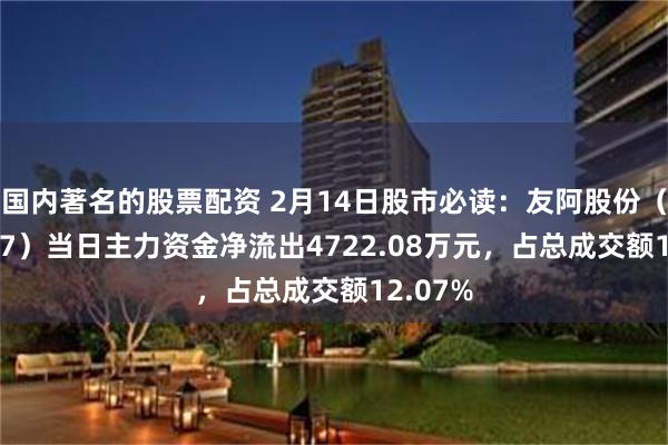 国内著名的股票配资 2月14日股市必读：友阿股份（002277）当日主力资金净流出4722.08万元，占总成交额12.07%